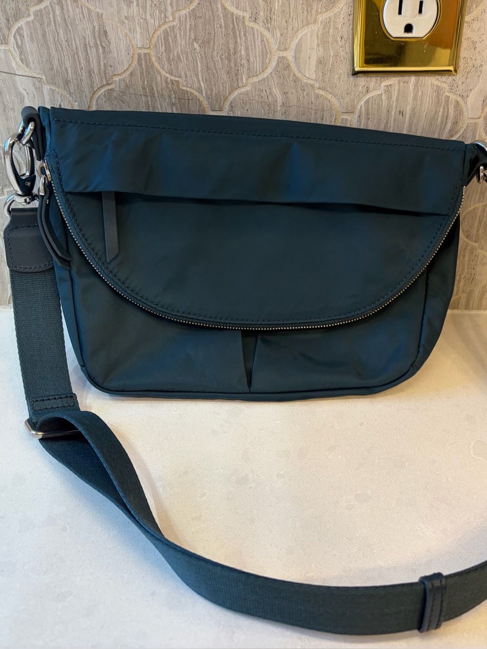 Quince Nylon Fold-over Crossbody